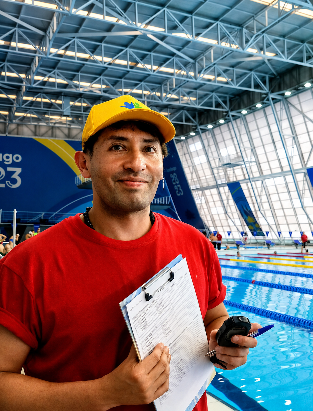 César Montiel Espinoza, psicólogo deportivo y atleta, presentado en estilo avatar editorial